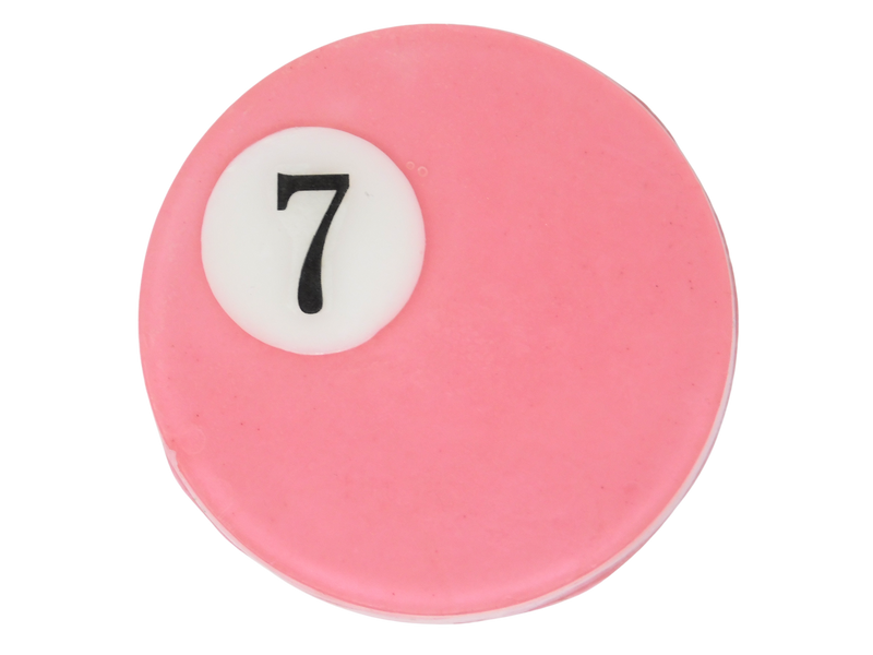 soap that looks like a pink #7 pool ball